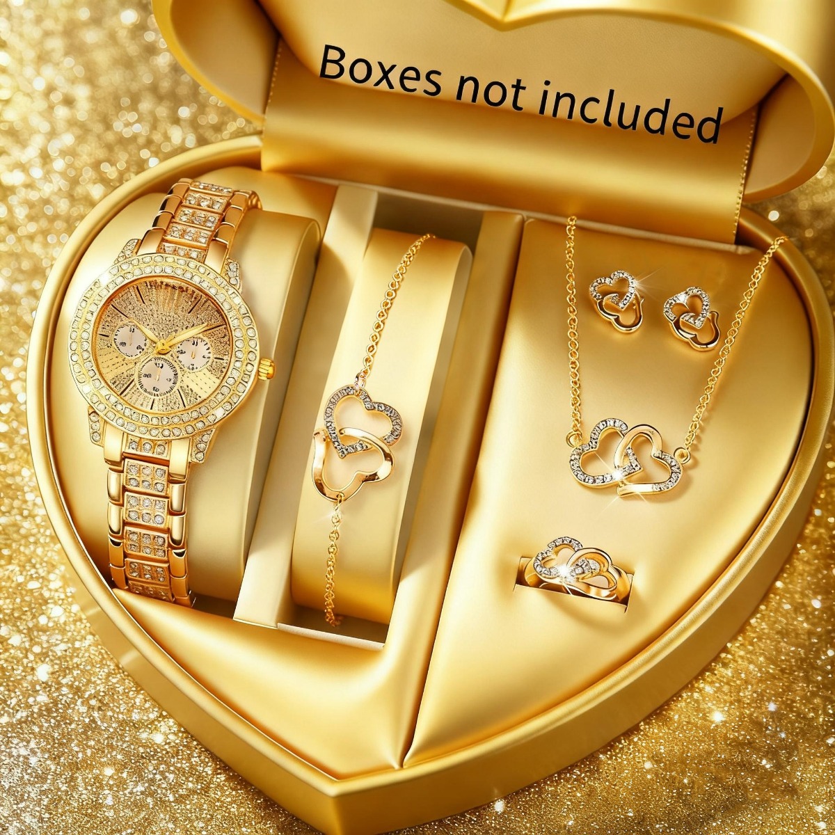Luxury Watch Kids - 6PCS 럭셔리 라인스톤 여성 시계 주얼리