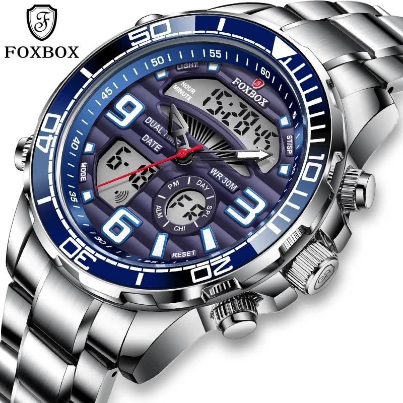 Luxury Watch All Brands - FOXBOX 남성용 최고 브랜드 럭셔리 디지털
