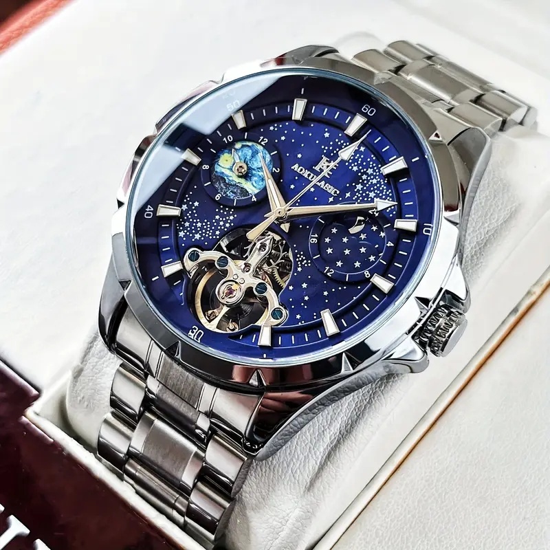 Luxury Watch Events - 고급스러운 남성용 오토매틱 기계식 시계, 태양,