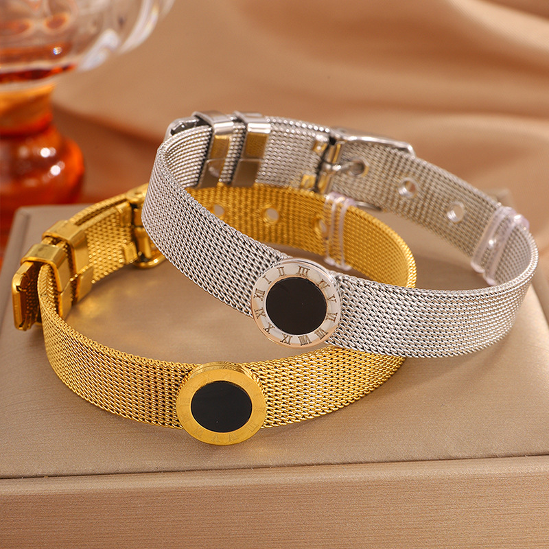 Luxury Watch Korea - 여성용 럭셔리 로마 숫자 팔찌, 골드