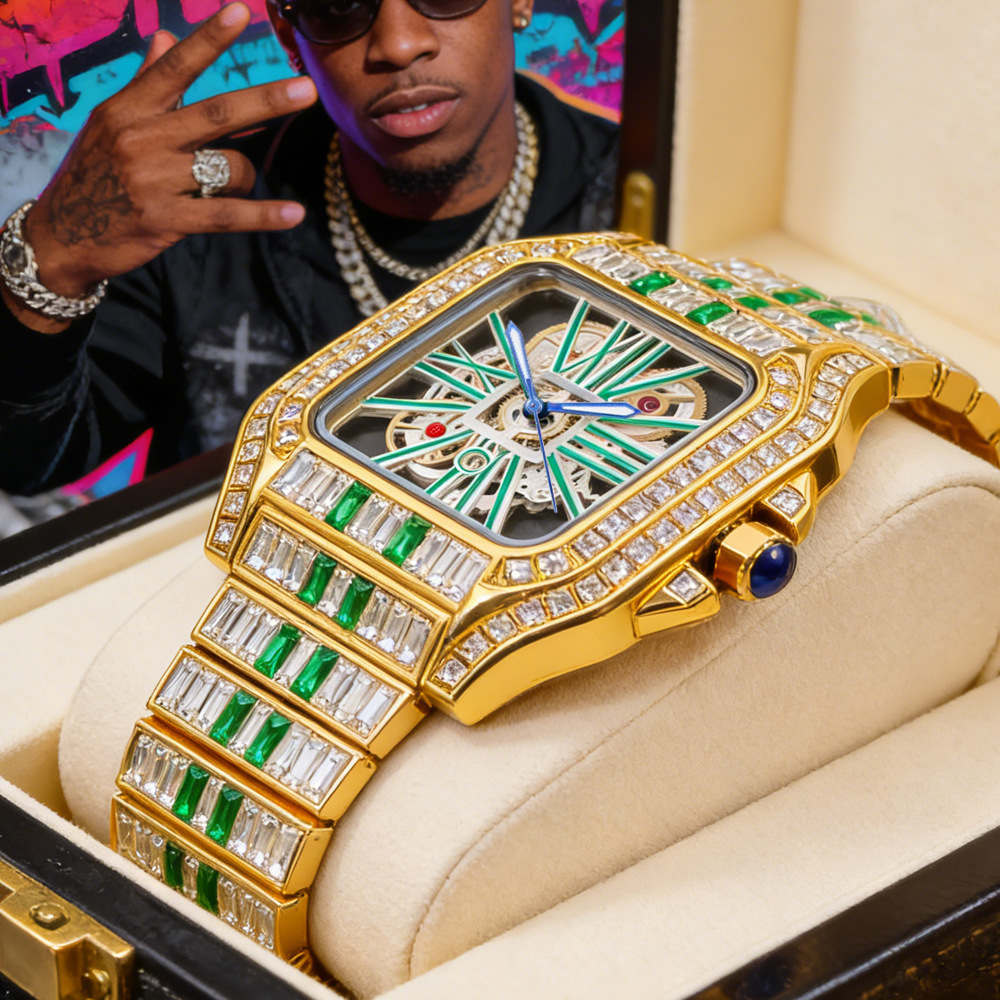 Luxury Watch And Jewelry Brand - 럭셔리 블링 쿼츠 손목시계 남성용 핫