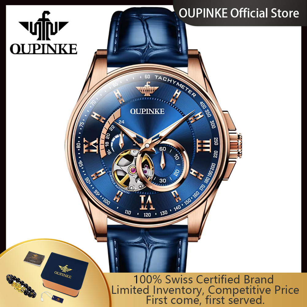 Chronograph Flyback Watch - OUPINKE 3222 오리지널 오토매틱 남성용 시계