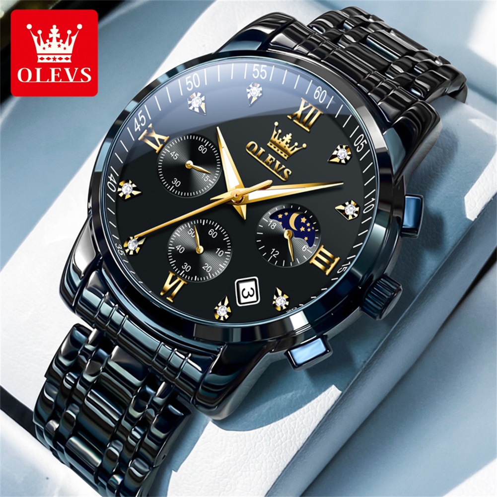 Luxury Watch Wallpaper - OLEVS 인기 남성용 시계 스테인레스 스틸