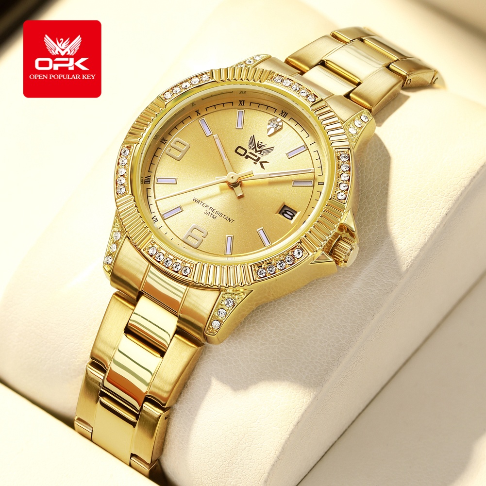 Luxury Watch All Brands - OPK 8184 럭셔리 올 골드 시계