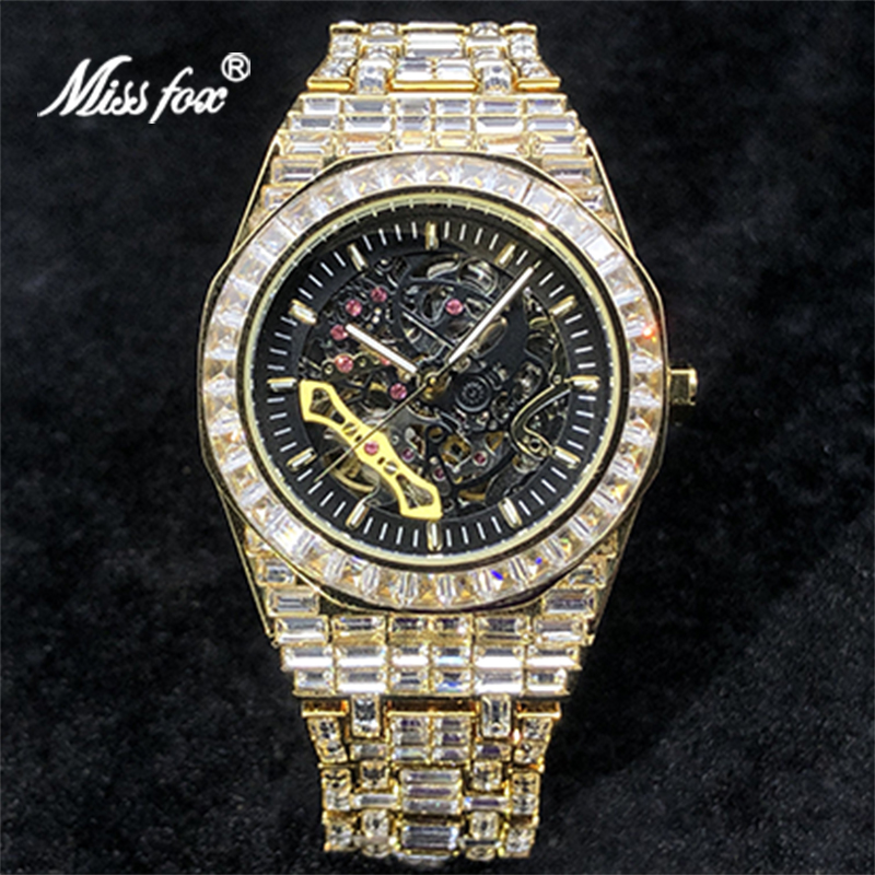 Luxury Watch And Jewelry Brand - MISSFOX 남성용 기계식 시계, 스테인리스 스틸,
