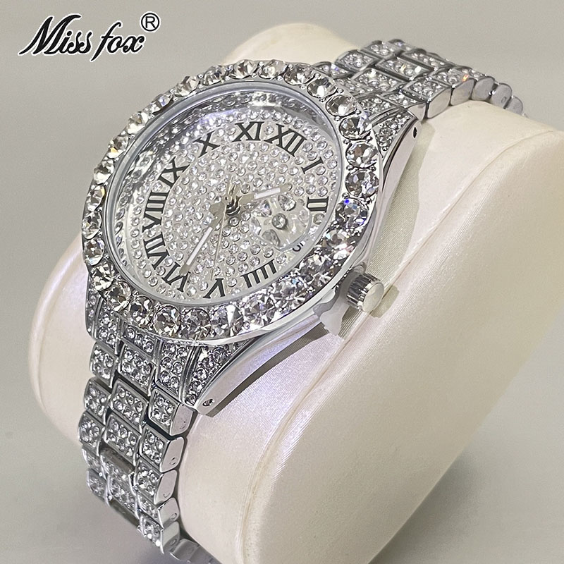 Luxury Watch And Jewelry Brand - MISSFOX 여성용 럭셔리 쥬얼리 시계, 방수