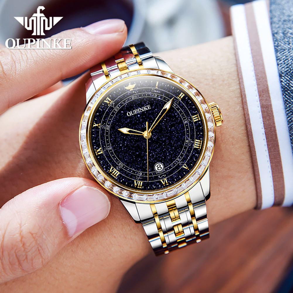 OUPINKE 3203 패션 남성 시계 고급 스타리 스 - Luxury Watch All Brands 리뷰 및 가격