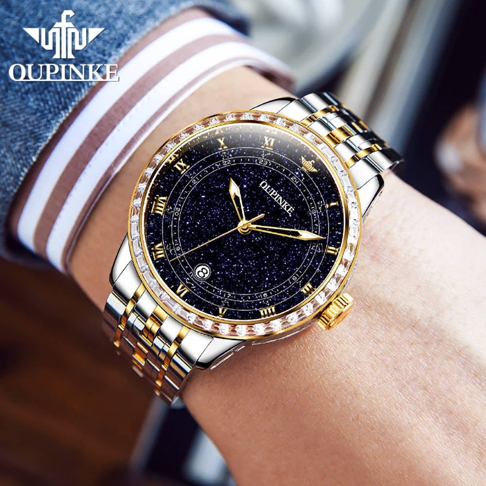 OUPINKE 3203 패션 남성 시계 고급 스타리 스 - Luxury Watch All Brands 리뷰 및 가격