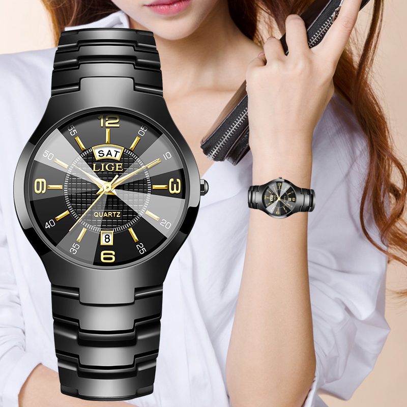 LIGE 패션 우아한 여성용 손목시계 럭셔리 세라믹 스 - Luxury Watch & Jewellery 리뷰 및 가격