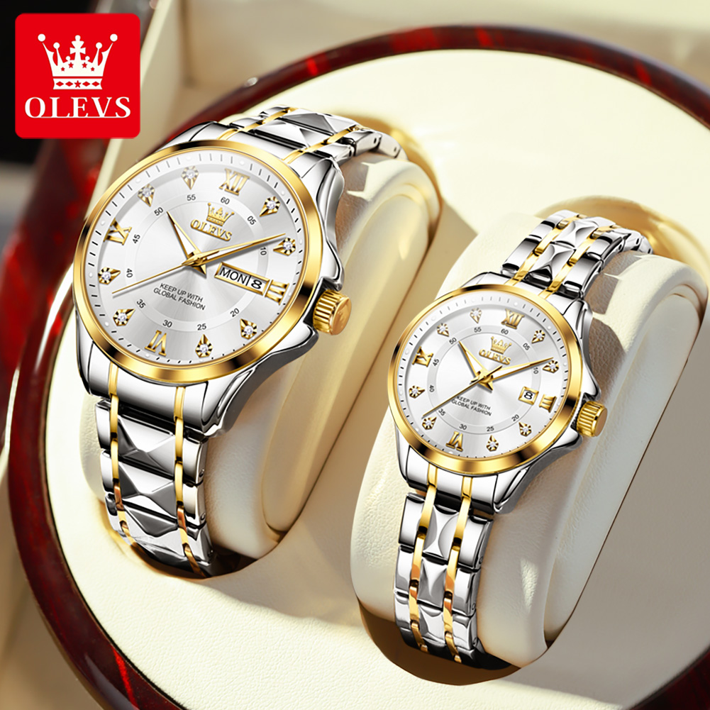 OLEVS 2906 커플 시계 오리지널 로마 스케일 다 - Luxury Watch Wallpaper 리뷰 및 가격