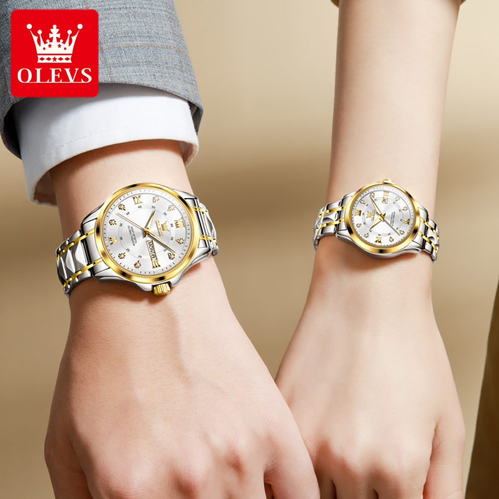 OLEVS 2906 커플 시계 오리지널 로마 스케일 다 - Luxury Watch Wallpaper 리뷰 및 가격
