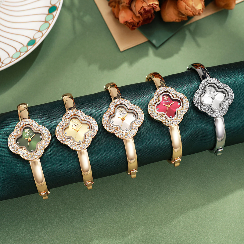 여성용 럭셔리 다이아몬드 장식 네잎 클로버 쿼츠 손목시 - Luxury Watch Kids 리뷰 및 가격