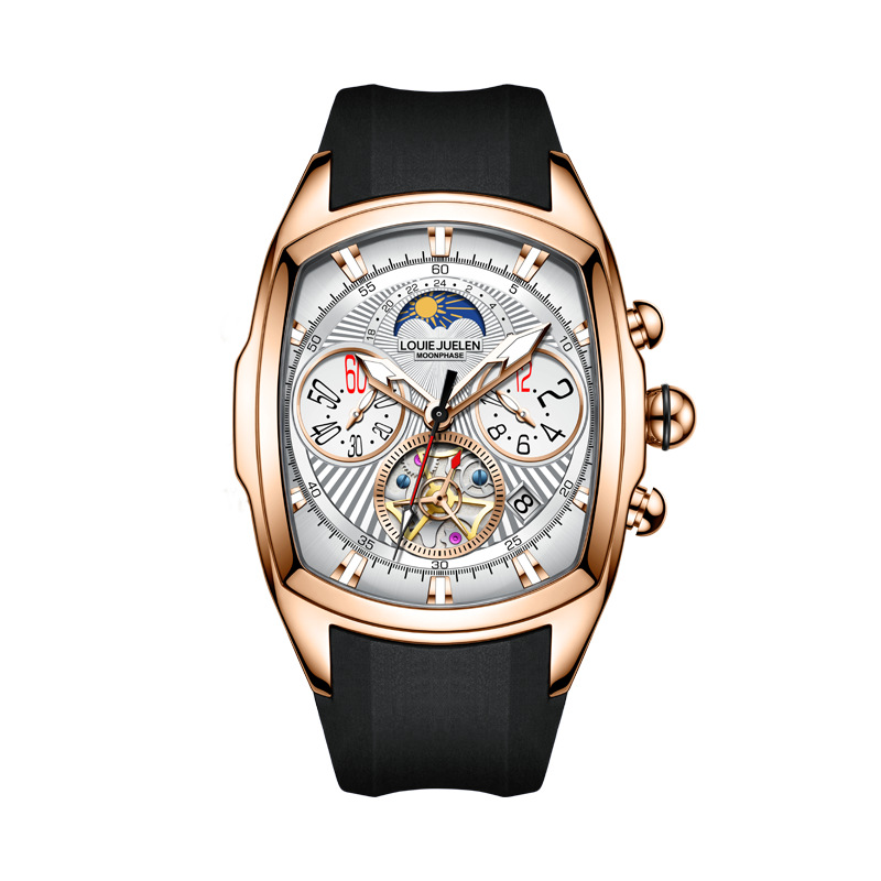 남성용 고급 쿼츠 시계, 듀얼 서브 다이얼 크로노그래프 - Luxury Watch Display Case 리뷰 및 가격