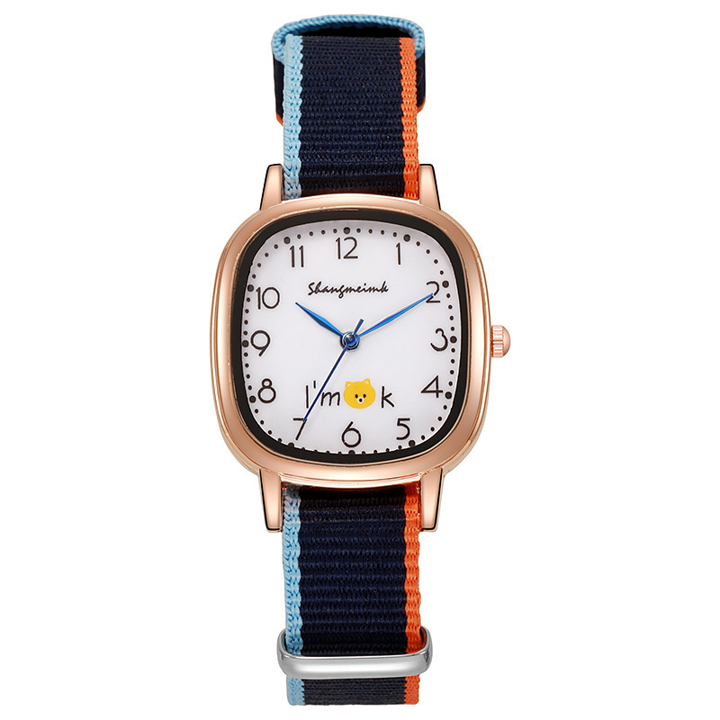 새로운 패션 명품 어린이 만화 시계 여성 캔버스 스트랩 - Luxury Watch Kids 리뷰 및 가격