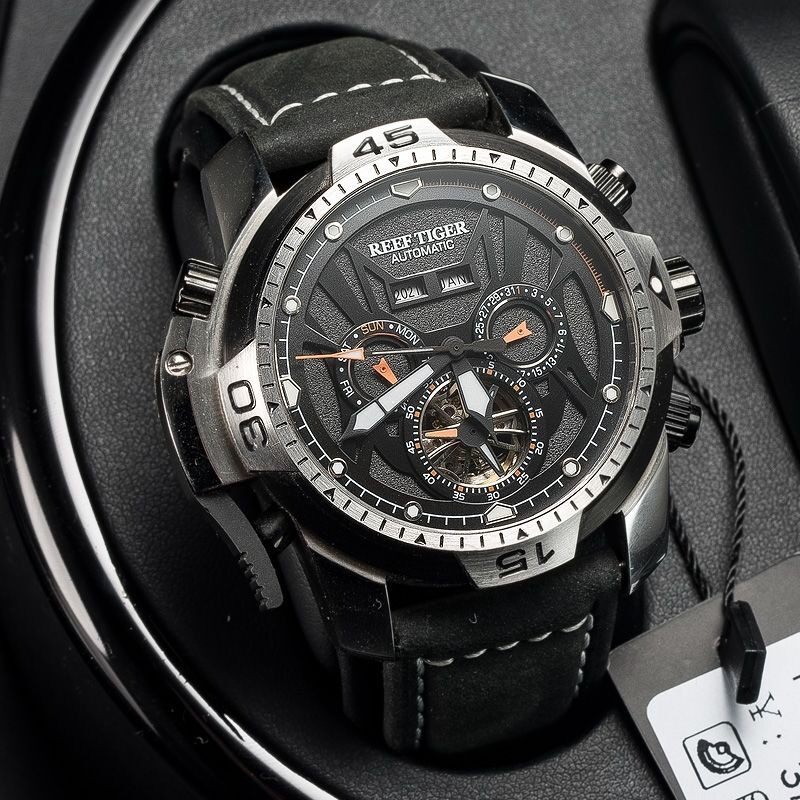 남성용 자동 기계식 시계 스테인레스 스틸 케이스 10A - Chronograph Flyback Watch 리뷰 및 가격