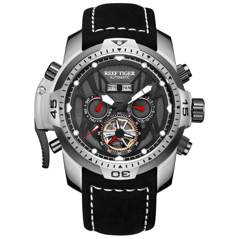 남성용 자동 기계식 시계 스테인레스 스틸 케이스 10A - Chronograph Flyback Watch 리뷰 및 가격