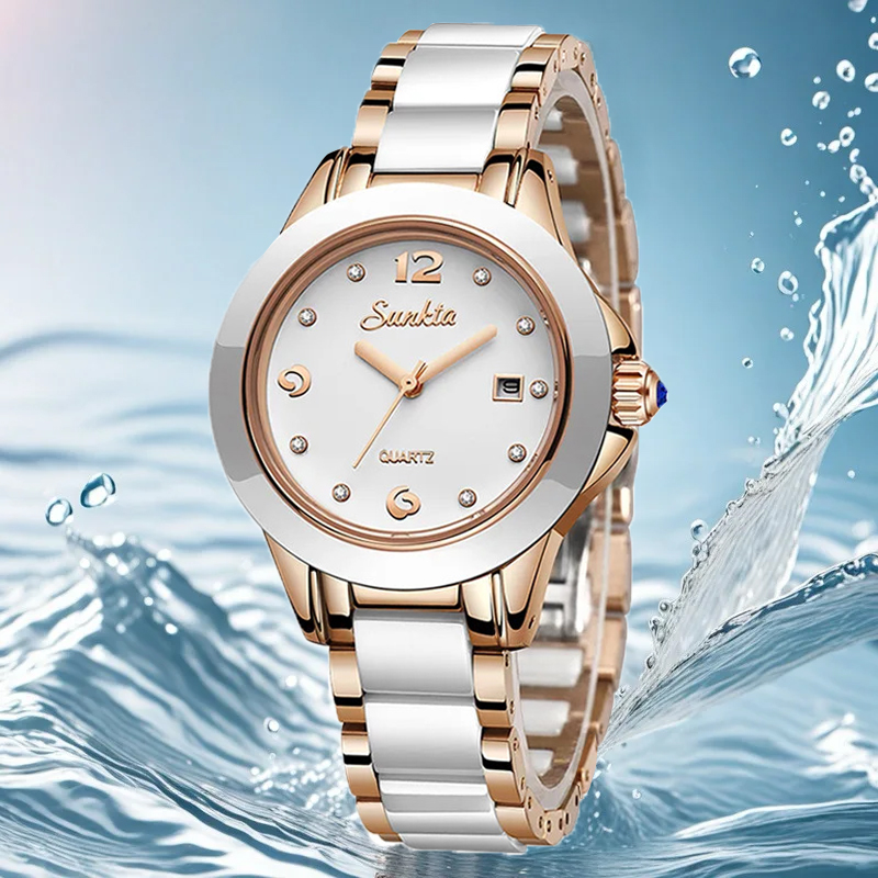 Sunkta 패션 캐주얼 쿼츠 여성 시계 우아한 럭셔리 - Luxury Watch & Jewellery 리뷰 및 가격