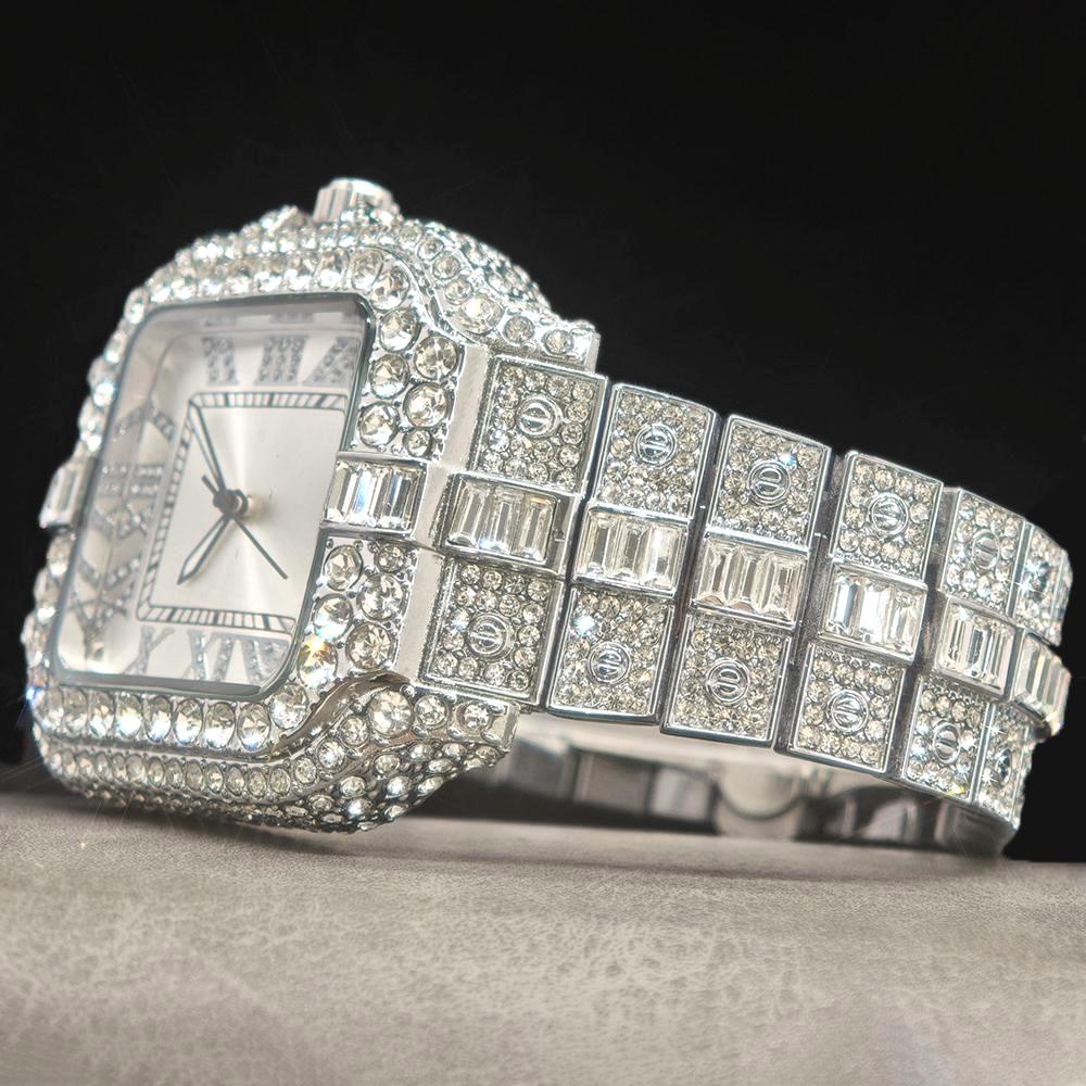 UNIGUET 남성용 럭셔리 다이아몬드 시계, 스퀘어  - Luxury Watch And Jewelry Brand 리뷰 및 가격