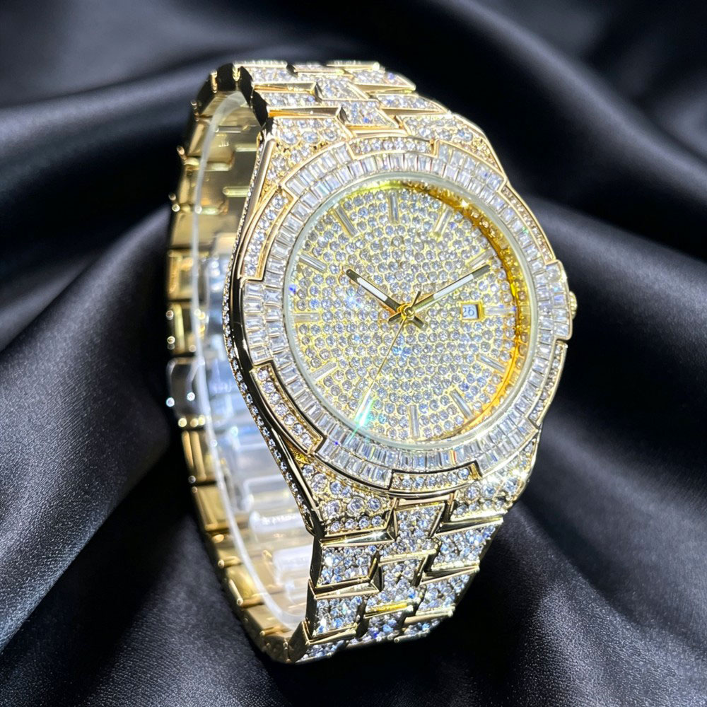 남성용 핫셀 골드 아이스 시계, MISSFOX 패션 브 - Luxury Watch And Jewelry Brand 리뷰 및 가격