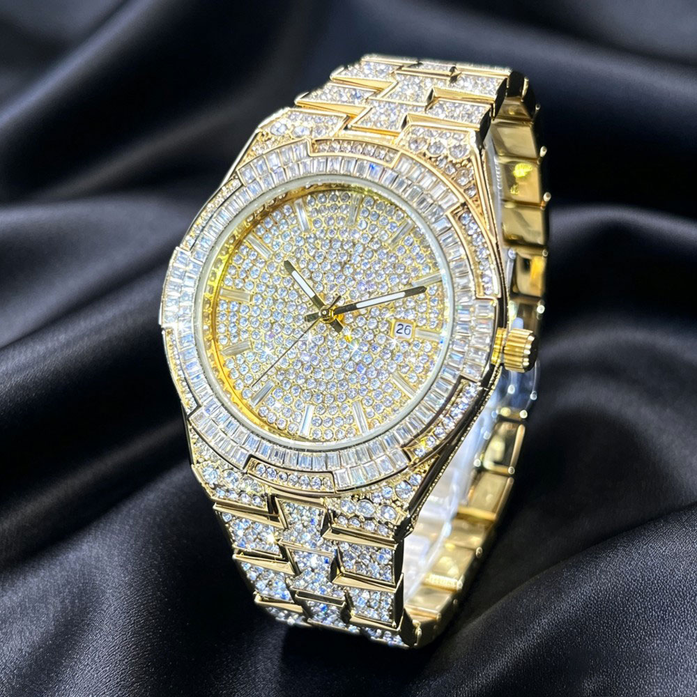 남성용 핫셀 골드 아이스 시계, MISSFOX 패션 브 - Luxury Watch And Jewelry Brand 리뷰 및 가격