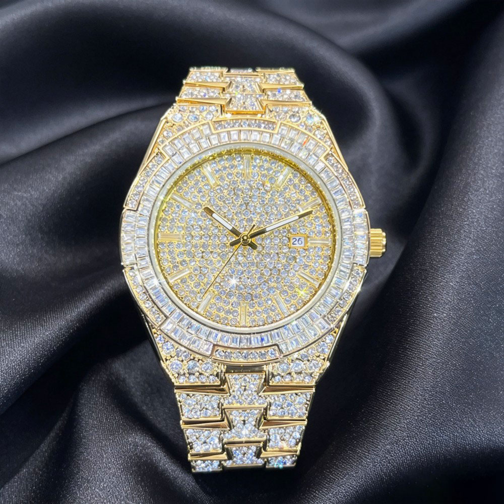 남성용 핫셀 골드 아이스 시계, MISSFOX 패션 브 - Luxury Watch And Jewelry Brand 리뷰 및 가격
