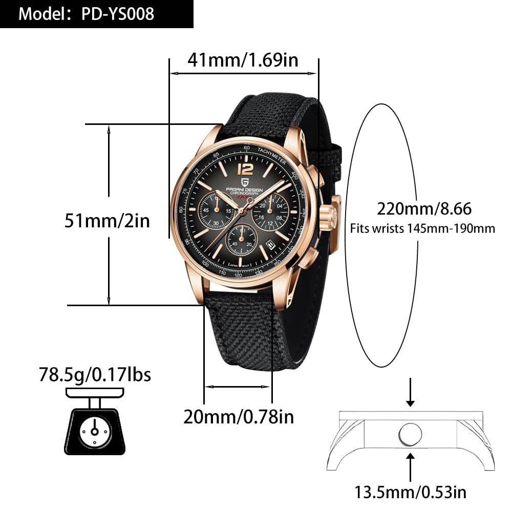 파가니 디자인 신형 남성 시계 41mm 크로노그래프 1 - Luxury Watch Wallpaper 리뷰 및 가격