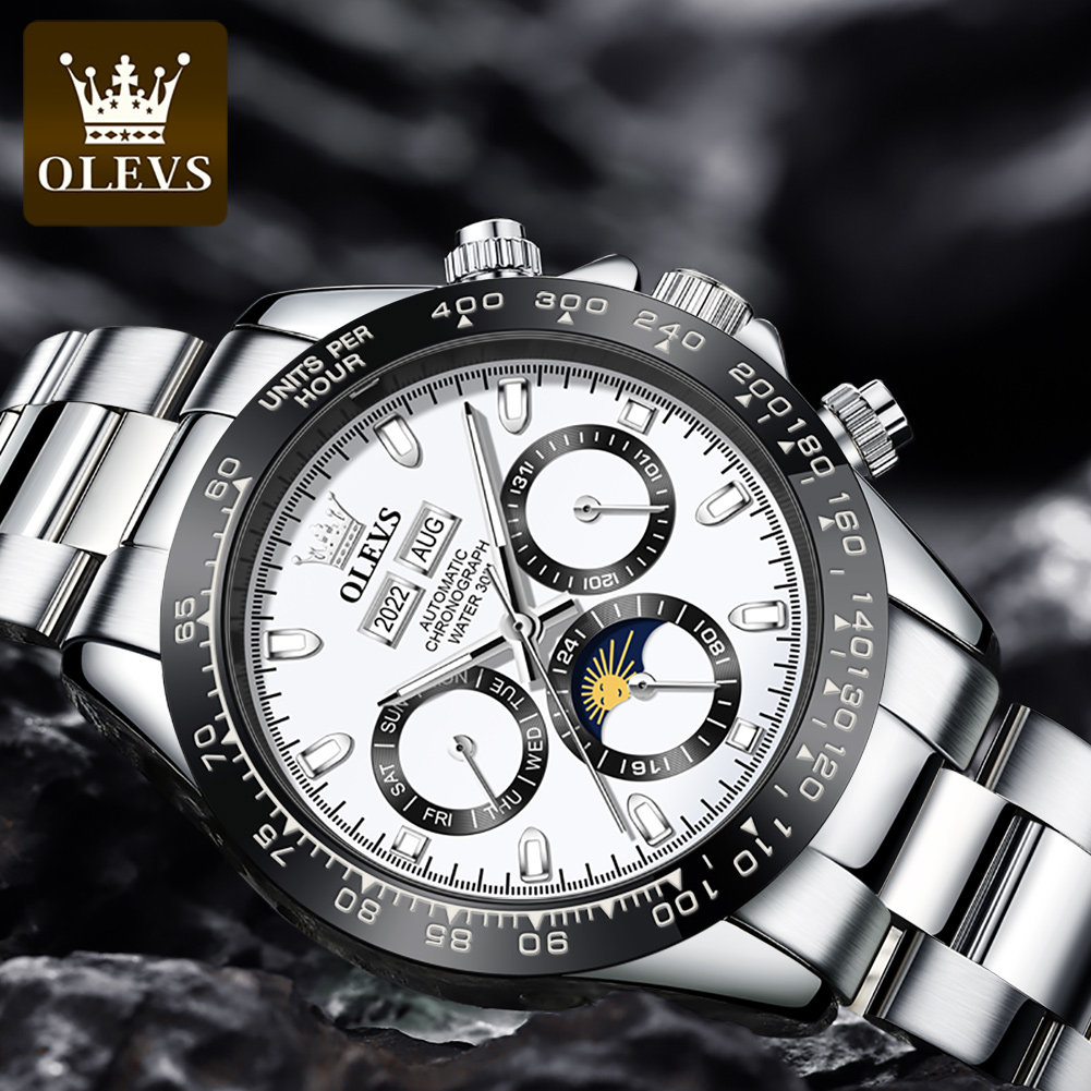 OLEVS 6654 럭셔리 남성용 시계 크로노 그래프  - Chronograph Flyback Watch 리뷰 및 가격