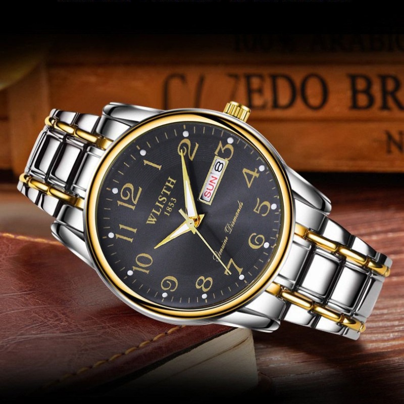 럭셔리 남성 쿼츠 시계 디지털 손목시계 달력 요일 야광 - Luxury Watch Wallpaper 리뷰 및 가격
