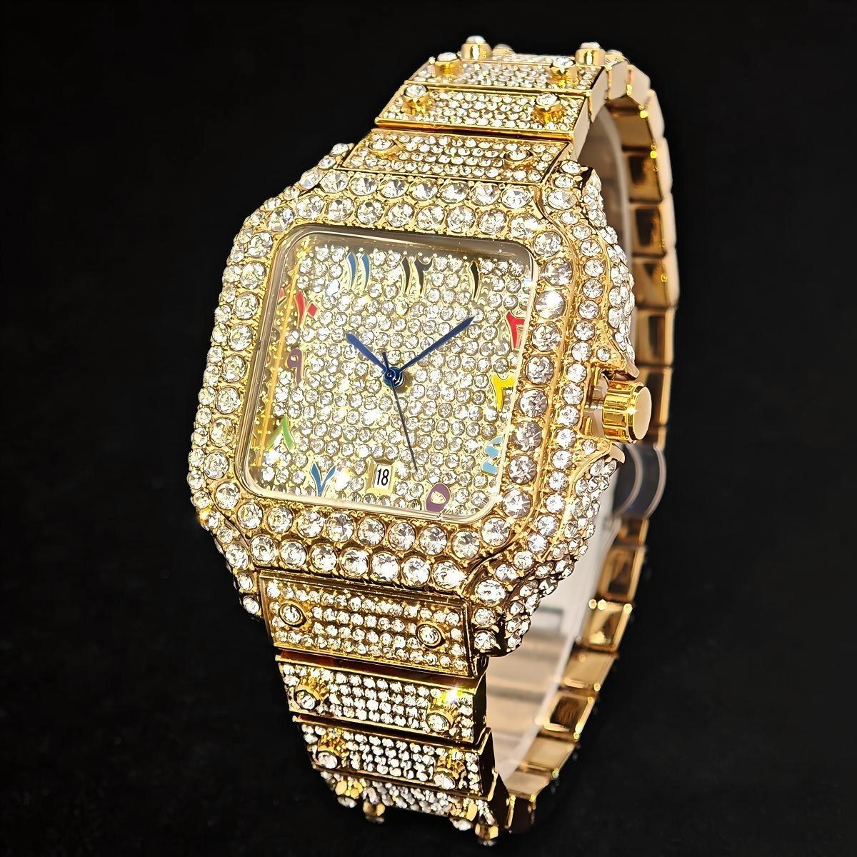 핫 패션 유니게트 풀 다이아몬드 아이스드 아웃 남성용  - Luxury Watch And Jewelry Brand 리뷰 및 가격