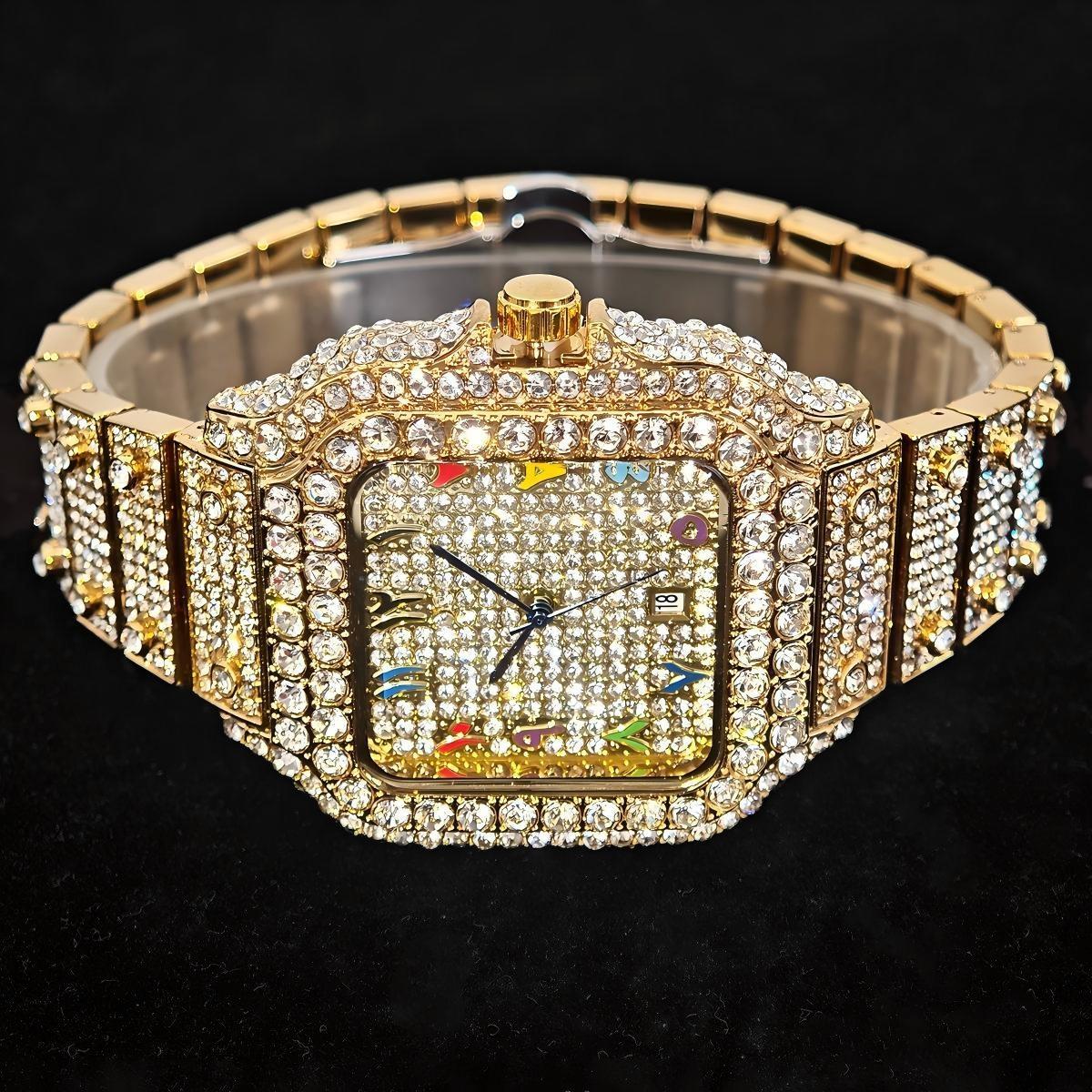 핫 패션 유니게트 풀 다이아몬드 아이스드 아웃 남성용  - Luxury Watch And Jewelry Brand 리뷰 및 가격