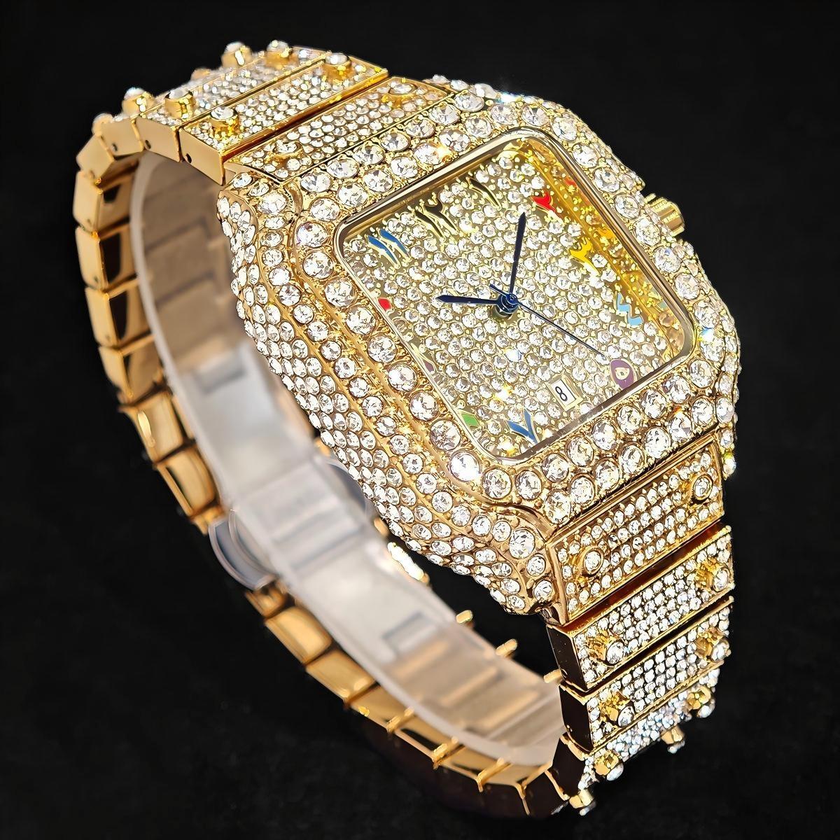 핫 패션 유니게트 풀 다이아몬드 아이스드 아웃 남성용  - Luxury Watch And Jewelry Brand 리뷰 및 가격