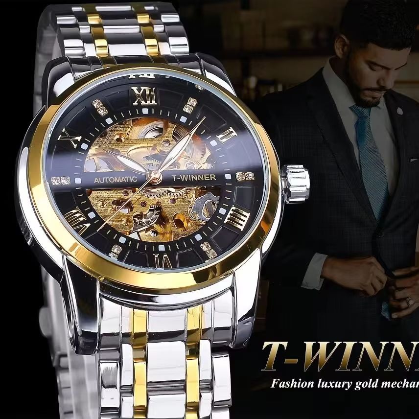남성용 고급 자동 기계식 시계 - 야광 핸즈, 스테인리 - Luxury Watch Events 리뷰 및 가격