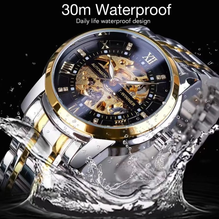 남성용 고급 자동 기계식 시계 - 야광 핸즈, 스테인리 - Luxury Watch Events 리뷰 및 가격