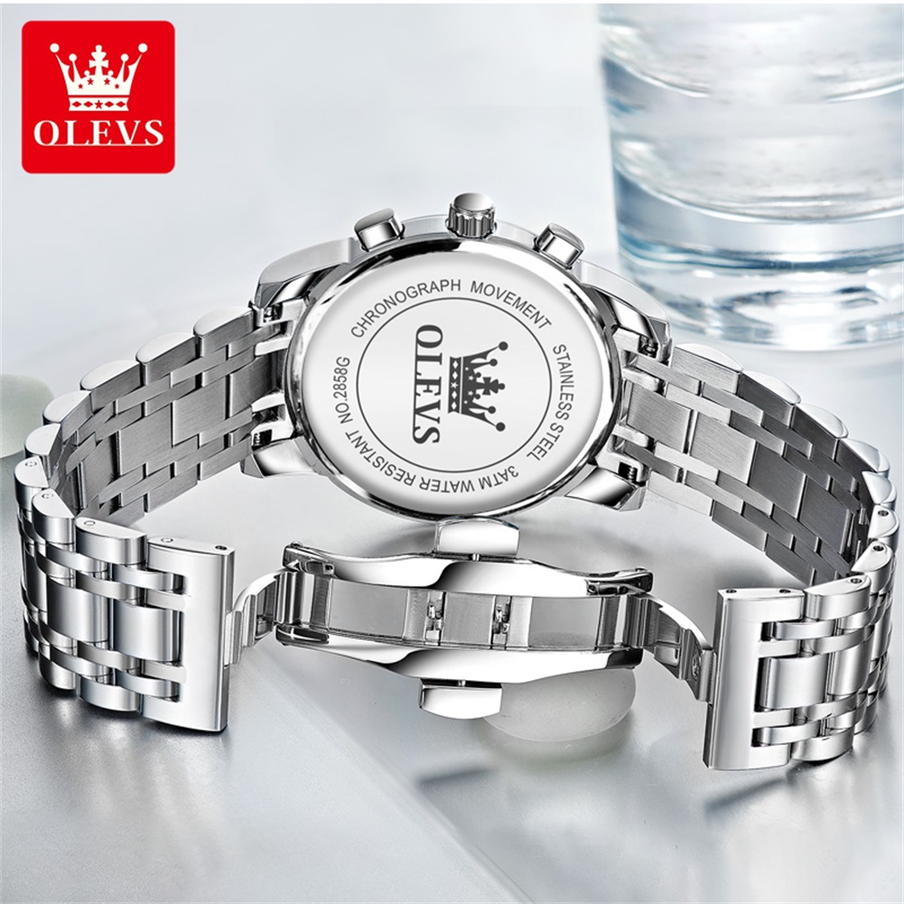 OLEVS 인기 남성용 시계 스테인레스 스틸 블랙 문  - Luxury Watch Wallpaper 리뷰 및 가격