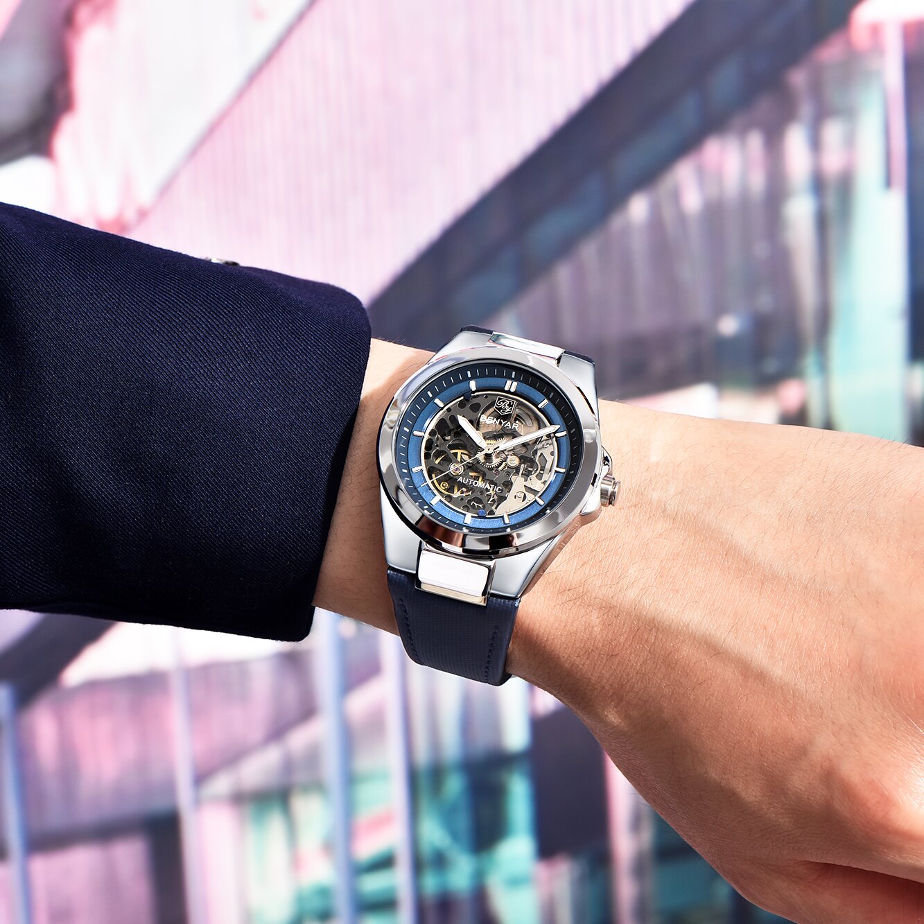 베냐르 명품 남성용 오토매틱 비즈니스 드레스 시계, 스 - Luxury Watch Sale 리뷰 및 가격