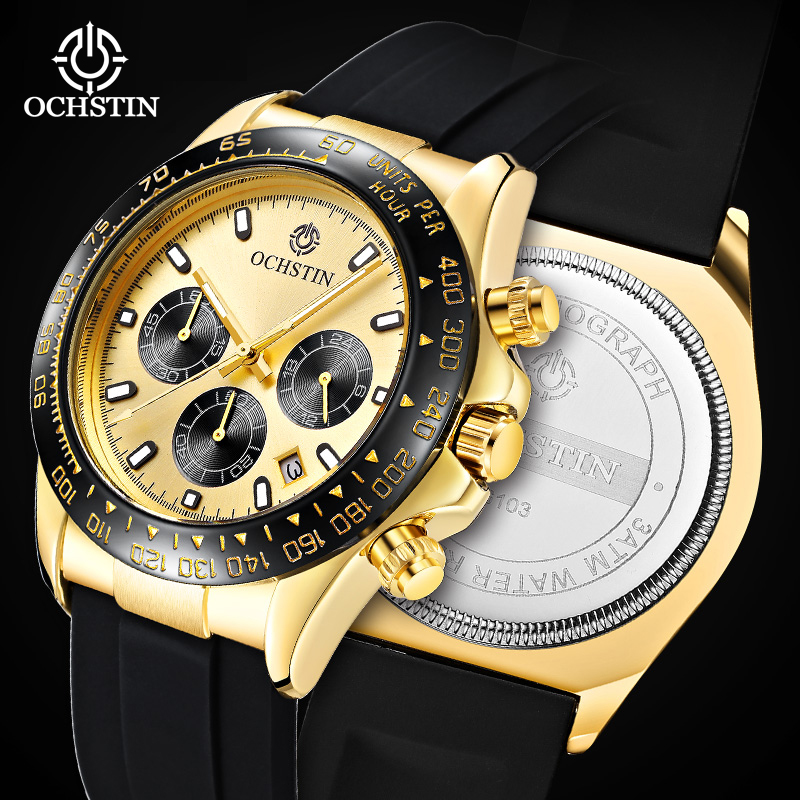 OCHSTIN 남성용 실리콘 스트랩 손목시계 남성용 쿼 - Luxury Watch Sale 리뷰 및 가격