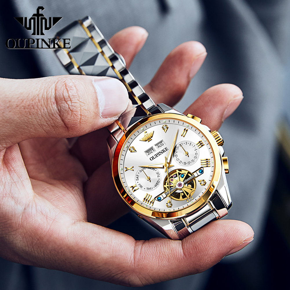 OUPINKE 3186 남성용 시계, 완전 자동 스켈레 - Luxury Watch All Brands 리뷰 및 가격