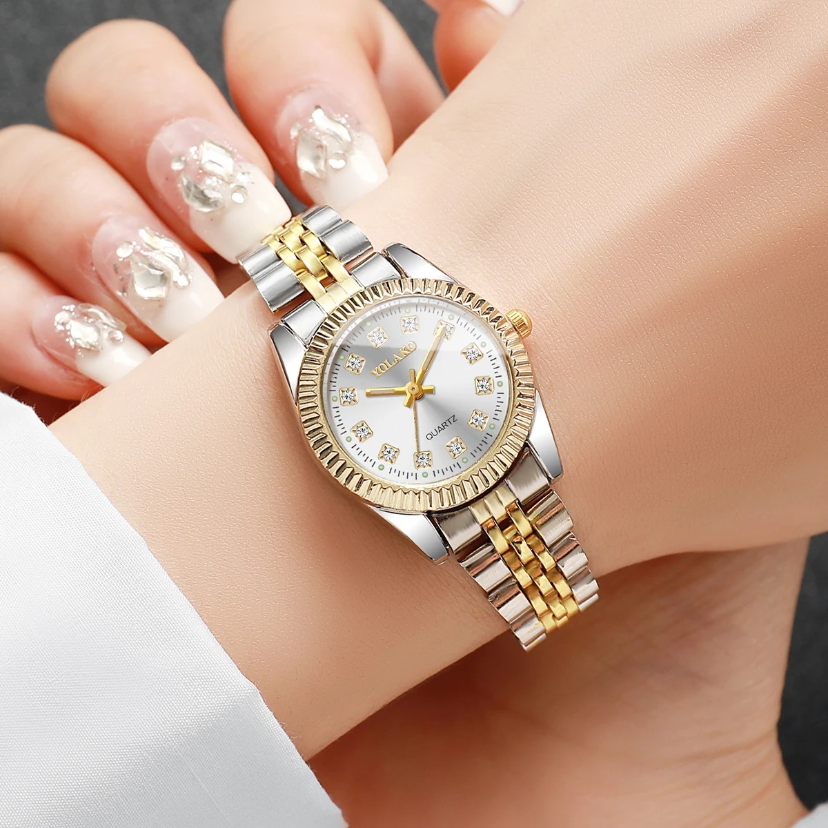패션 라인스톤 여성 쿼츠 시계 럭셔리 스테인레스 스틸  - Luxury Watch Display Case 리뷰 및 가격