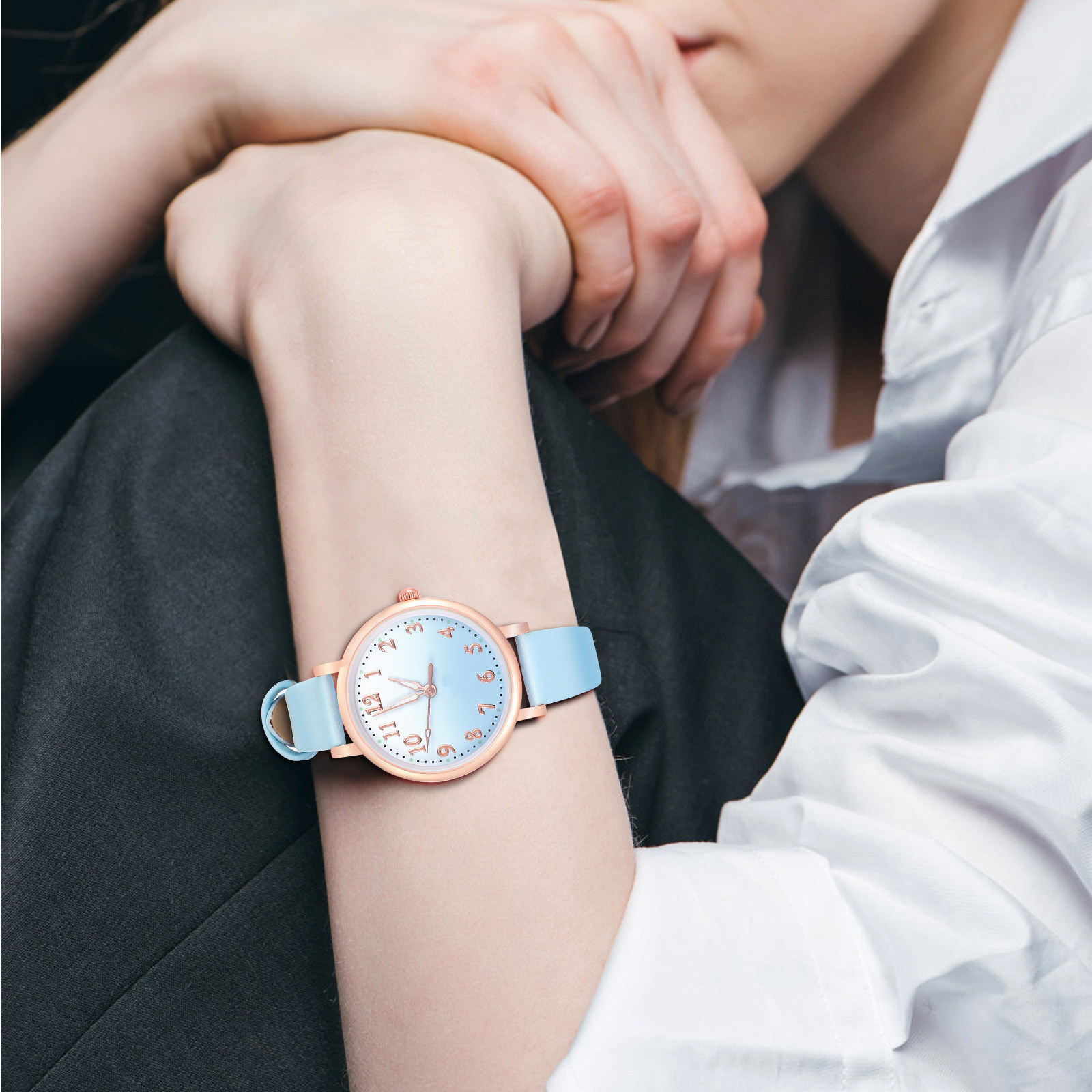 어린이 빛나는 야간 발광 시계 세련된 PU 스트랩 어린 - Luxury Watch Kids 리뷰 및 가격