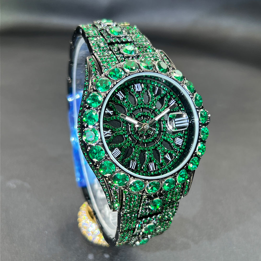남성용 그린 다이아몬드 시계 브랜드 MISSFOX 패션 - Luxury Watch And Jewelry Brand 리뷰 및 가격