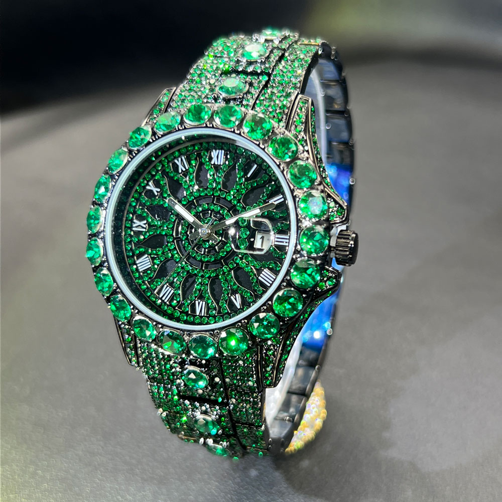 남성용 그린 다이아몬드 시계 브랜드 MISSFOX 패션 - Luxury Watch And Jewelry Brand 리뷰 및 가격