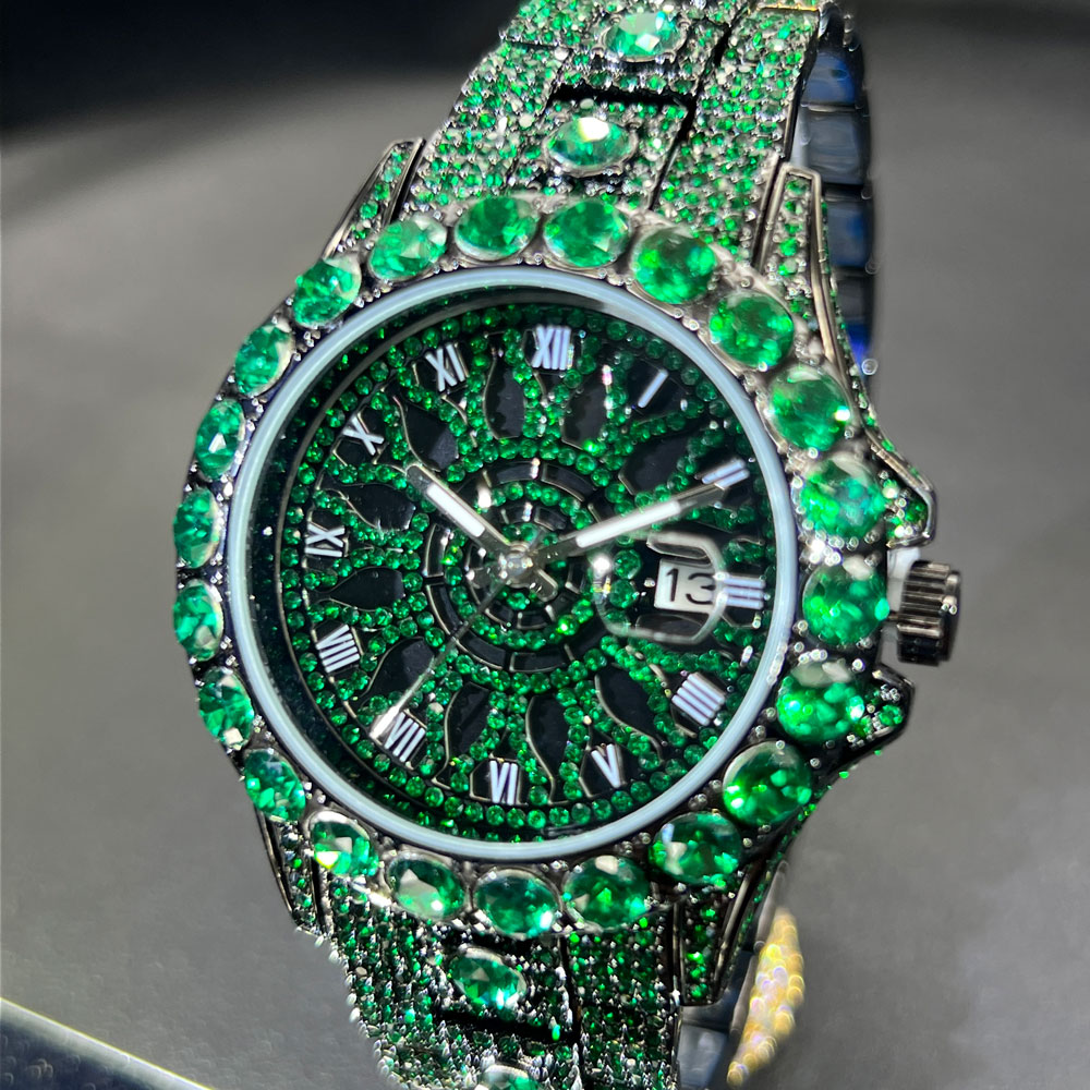 남성용 그린 다이아몬드 시계 브랜드 MISSFOX 패션 - Luxury Watch And Jewelry Brand 리뷰 및 가격