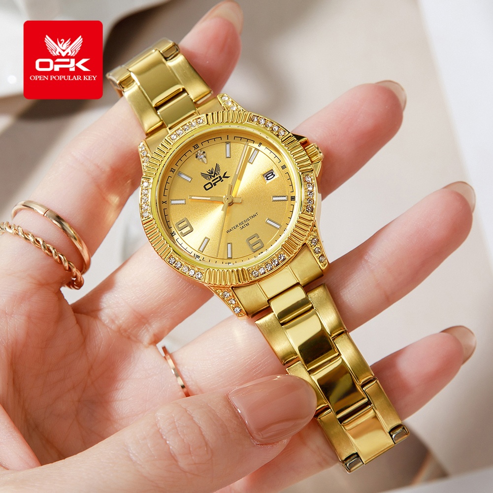 OPK 8184 럭셔리 모든 골드 여성 시계 방수 빛나 - Luxury Watch All Brands 리뷰 및 가격