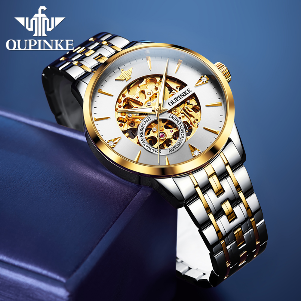 OUPINKE 럭셔리 풀리 홀로우 남성용 기계식 시계  - Luxury Watch All Brands 리뷰 및 가격