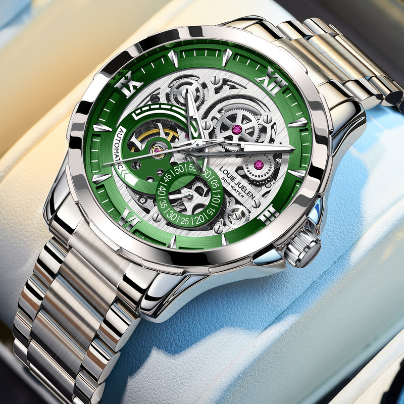 남성용 오토매틱 기계식 시계, 속이 비치는 비즈니스 손 - Chronograph Flyback Watch 리뷰 및 가격